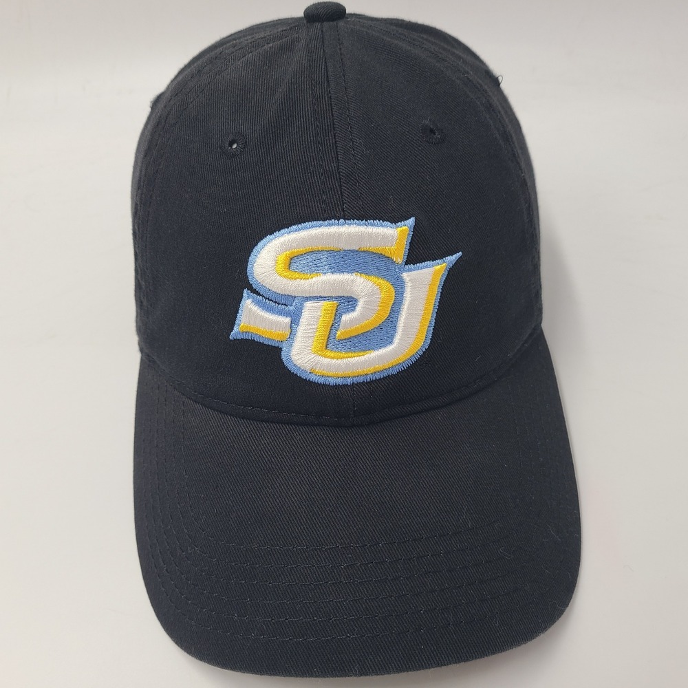 Southern Jaguars Hat Strapback Legacy Black Blue Yellow NCAA University SU Men